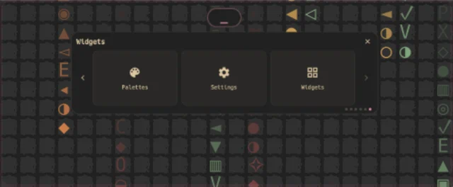 Widgets panel